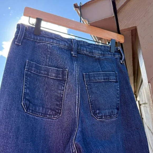 Old Navy Blue Flare & Wide Leg Jeans - Picture 7 of 10